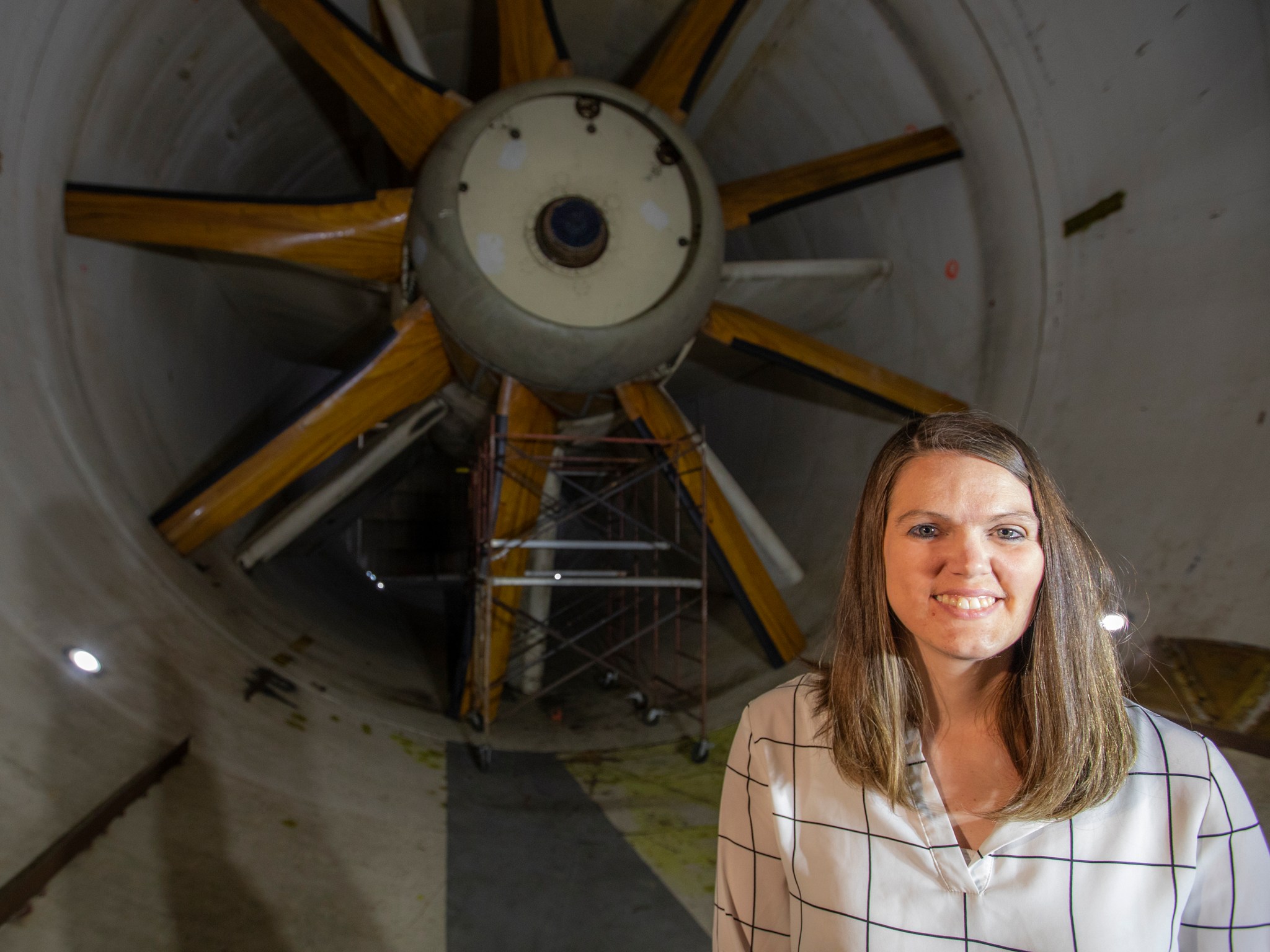 Ashley Dittberner is the operations manager for NASA Langley's 14-by 22-foot Subsonic Wind Tunnel.