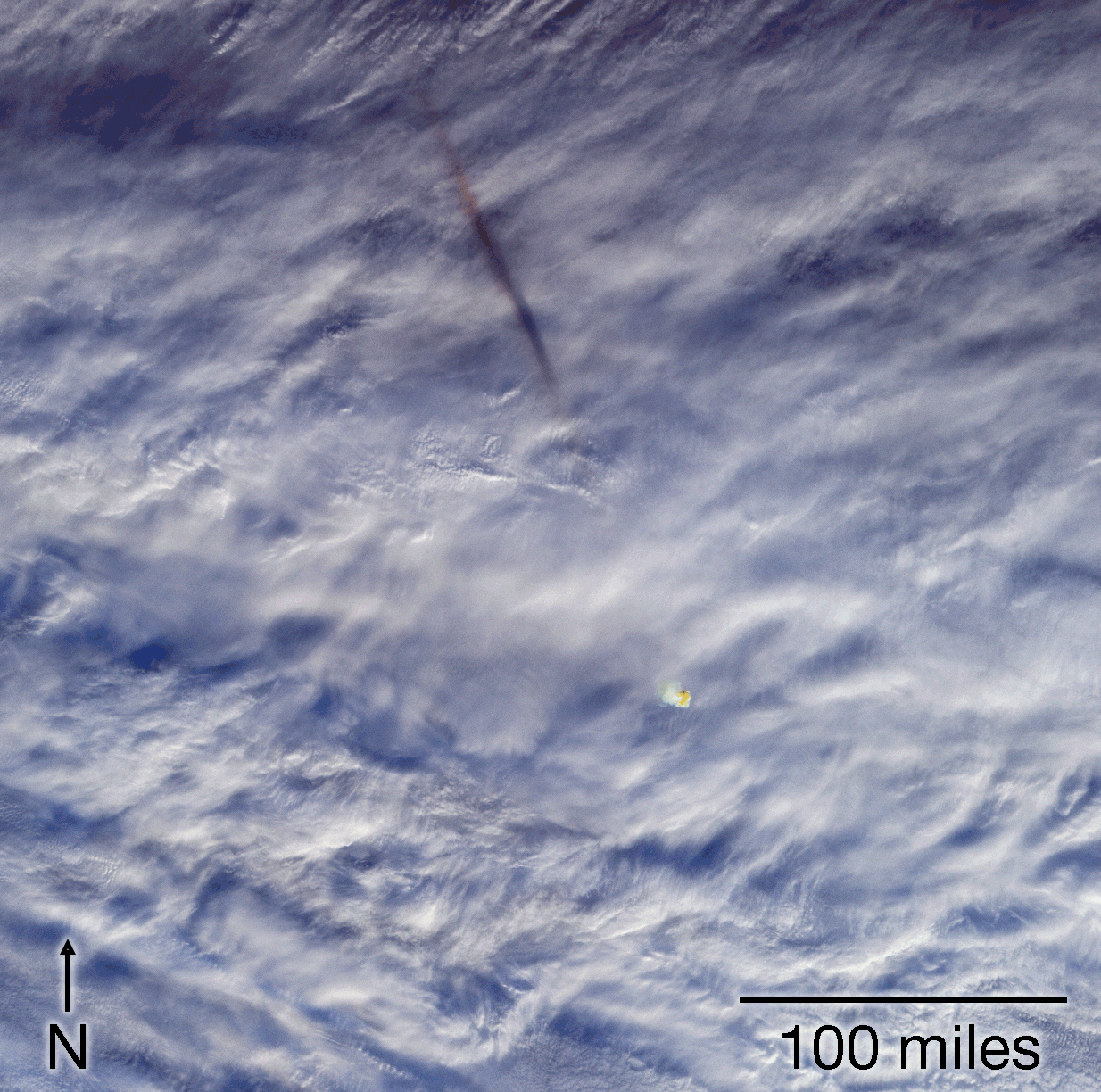 The Multi-angle Imaging SpectroRadiometer (MISR) instrument on NASA's Terra satellite captured a large fireball