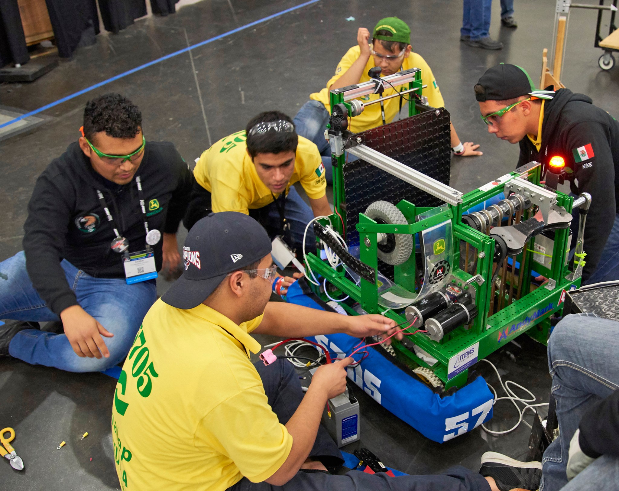 A high school robotics team prepares for regional competition.