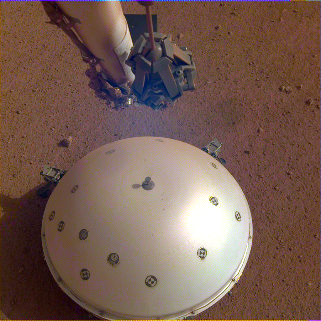 Image taken March 19, 2019 by a camera on NASA’s Mars InSight rover