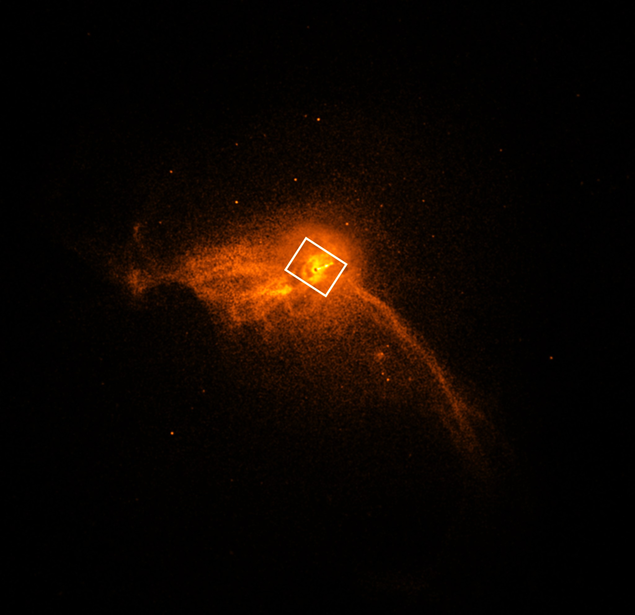 Closeup image of galaxy center
