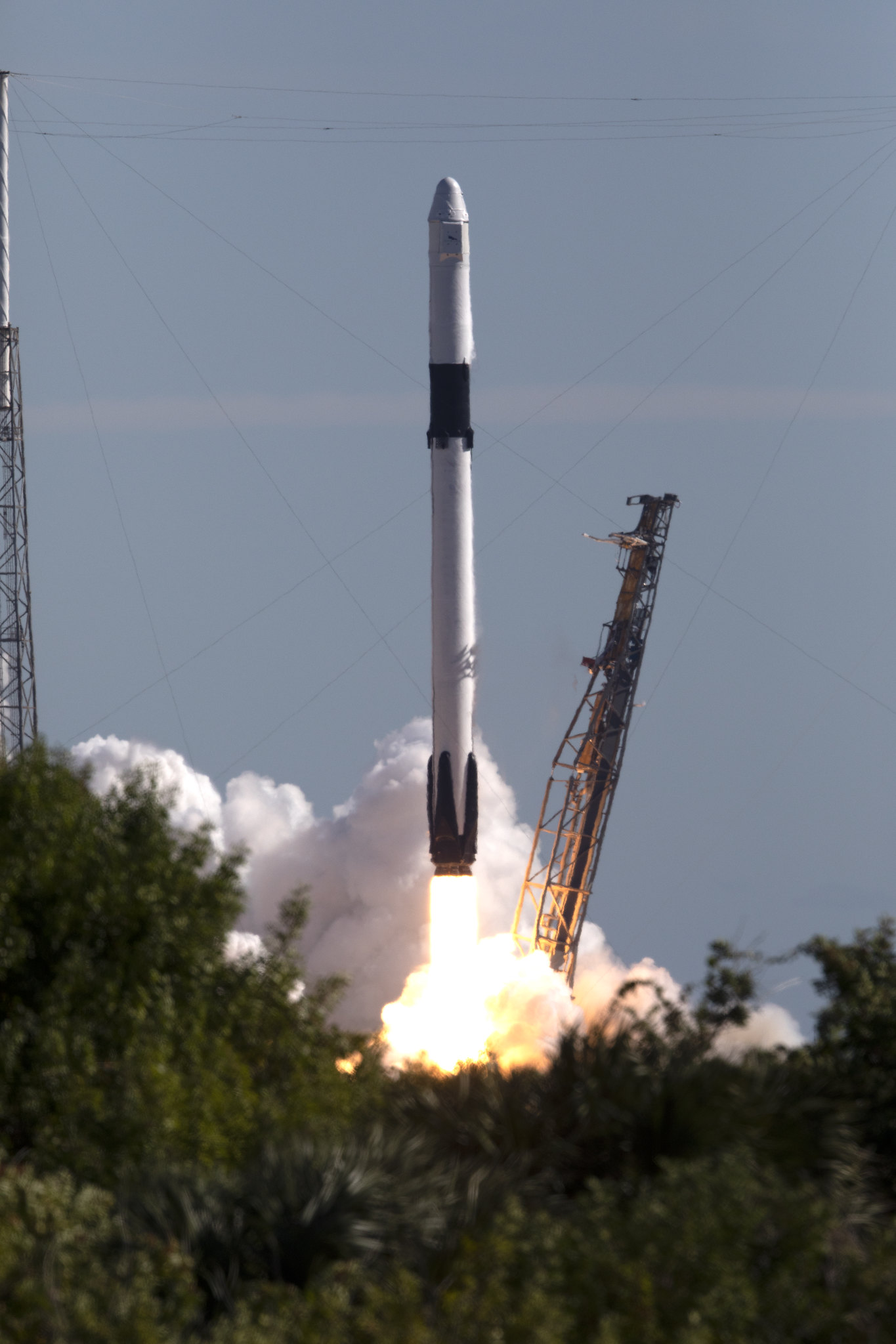 A SpaceX Falcon 9 launch vehicle lifts off from Space Launch Complex 40 at Cape Canaveral Air Force Station on Dec. 5, 2018.