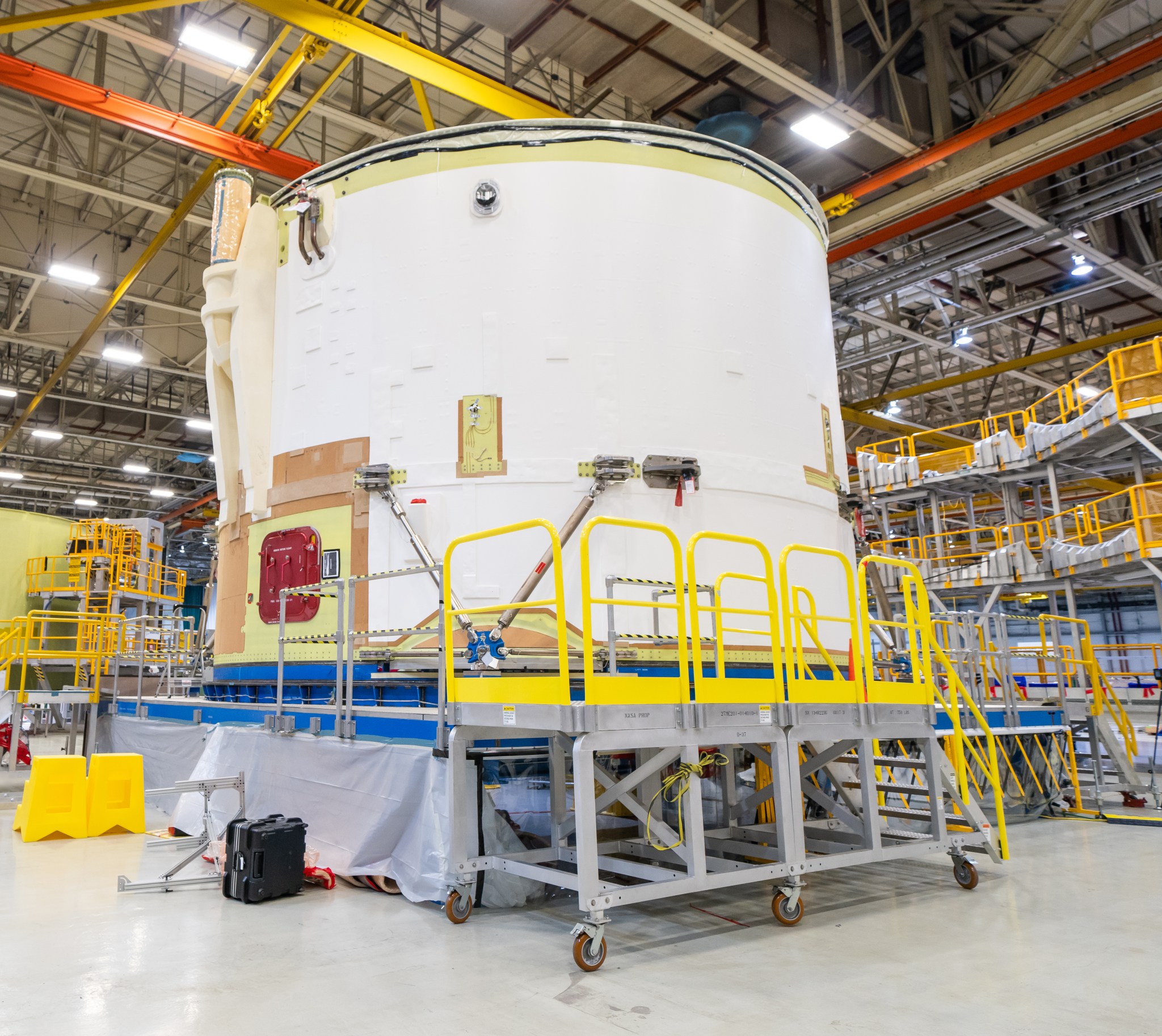 : NASA and Boeing have completed the majority of outfitting for the core stage engine section for the first flight of the SLS.