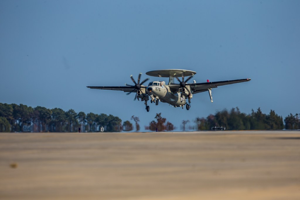 Navy Field Carrier Landing Practice Flights in April