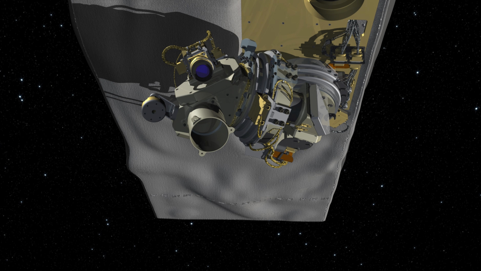 Illustration of NASA’s OCO-3 mounted on the underside of the International Space Station