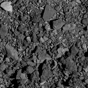 Asteroid Bennu's surface near the equator.