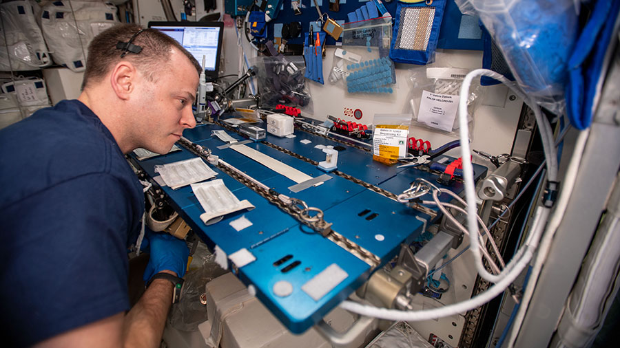 NASA astronaut Nick Hague of Expedition 59