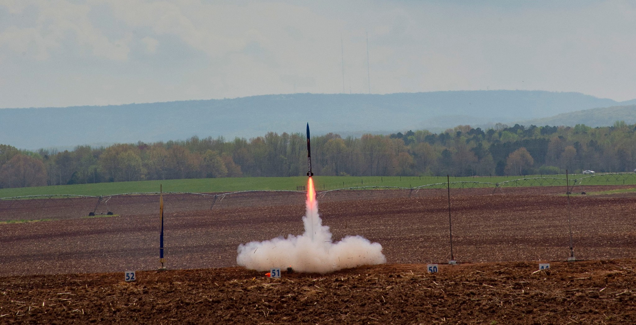 The rocket named “No Promises,” from the North Carolina State University rocket team in Raleigh, North Carolina.