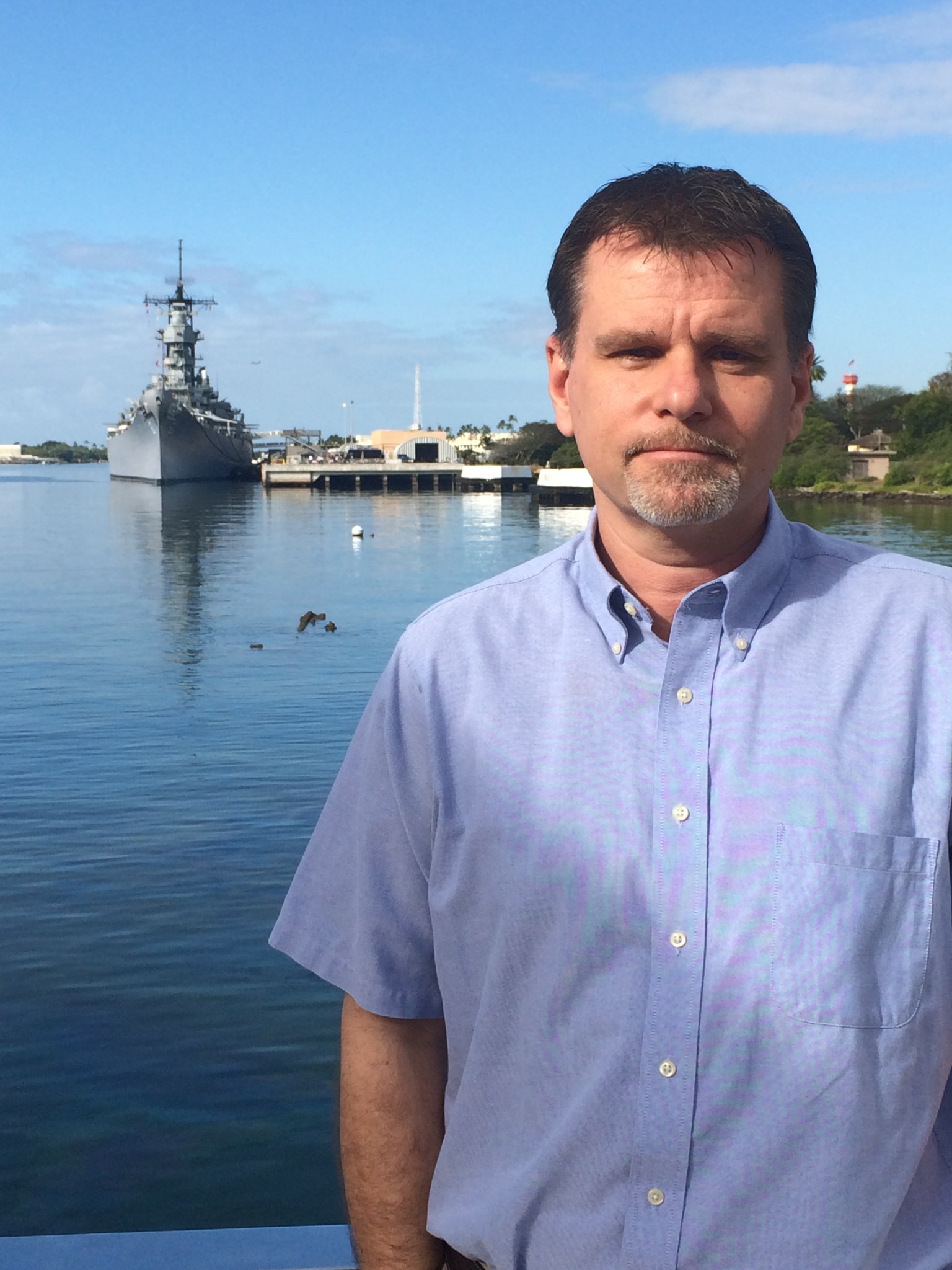Wilcox at Pearl Harbor while on travel for the LDSD project (Low Density Supersonic Decelerators).