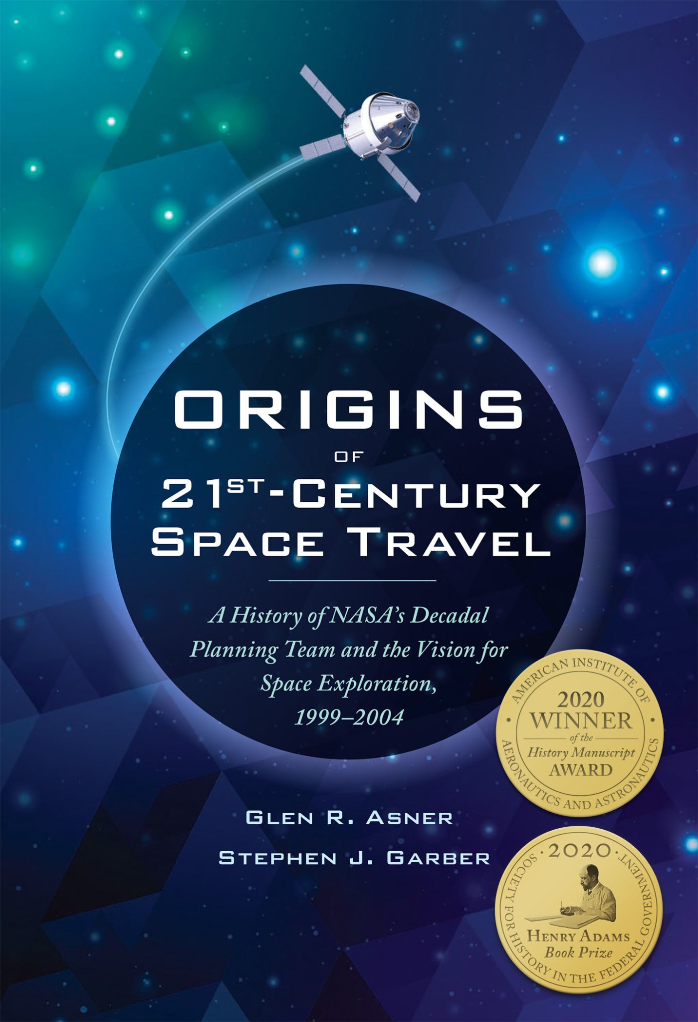 Cover design with 2 awards for Origins of 21st-Century Space Travel
