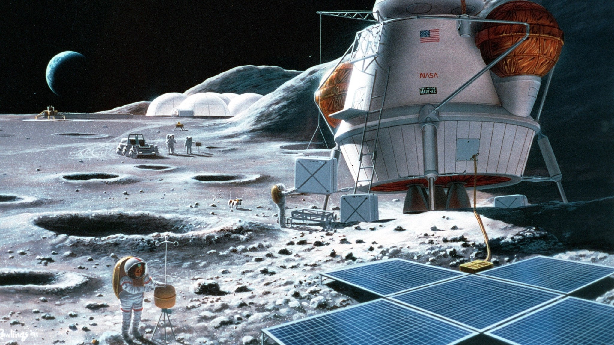 This illustration depicts how important precision landing is to a successful lunar mission.