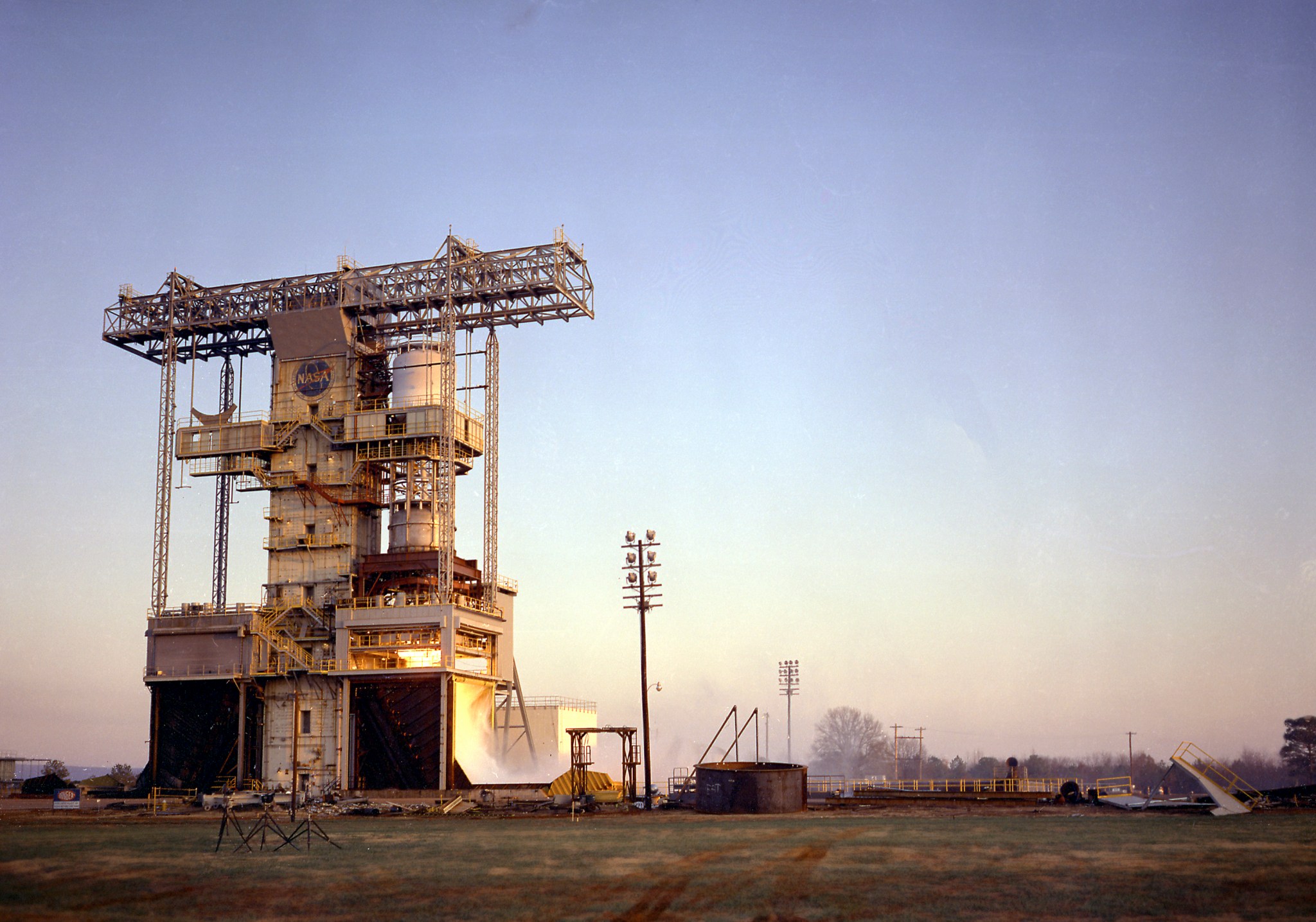 This week in 1966, technicians at NASA’s Marshall Space Flight Center captive-fired the F-1 engine on a first run.