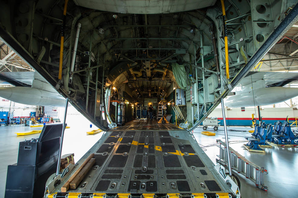 A C-130 from NASA's Wallops Flight Facility on Wallops Island, Virginia