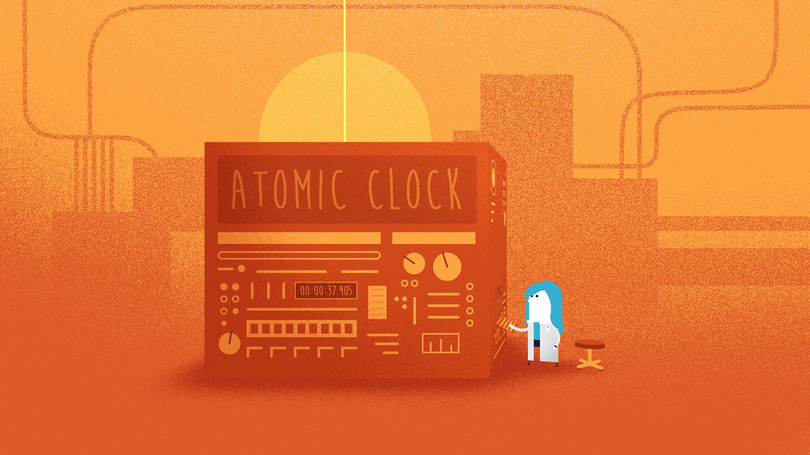 Artist's concept of atomic clock