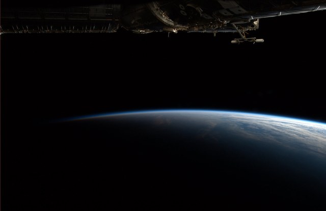 Earth terminator line as seen from orbit