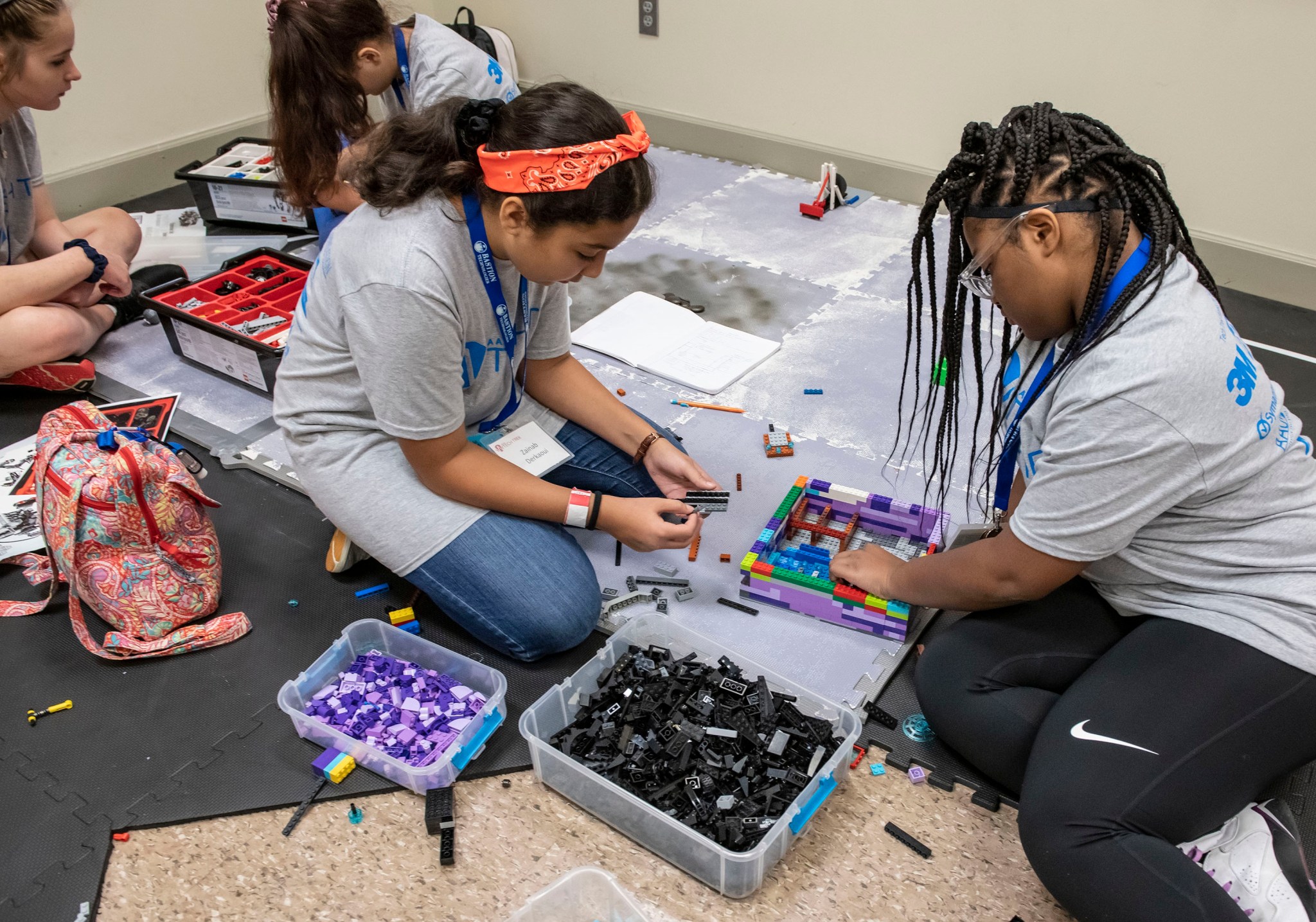 Tech Trek participants Zainab Derkaoui, left, of Hoover, Alabama, and Lauryn Robertson, of Mobile, Alabama.