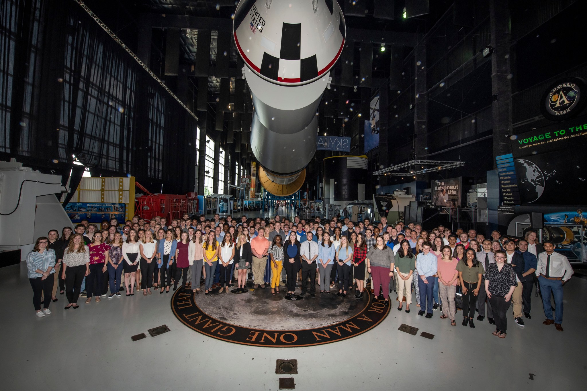 Students in Marshall’s 2019 internship class during orientation June 3 at the U.S. Space & Rocket Center. 