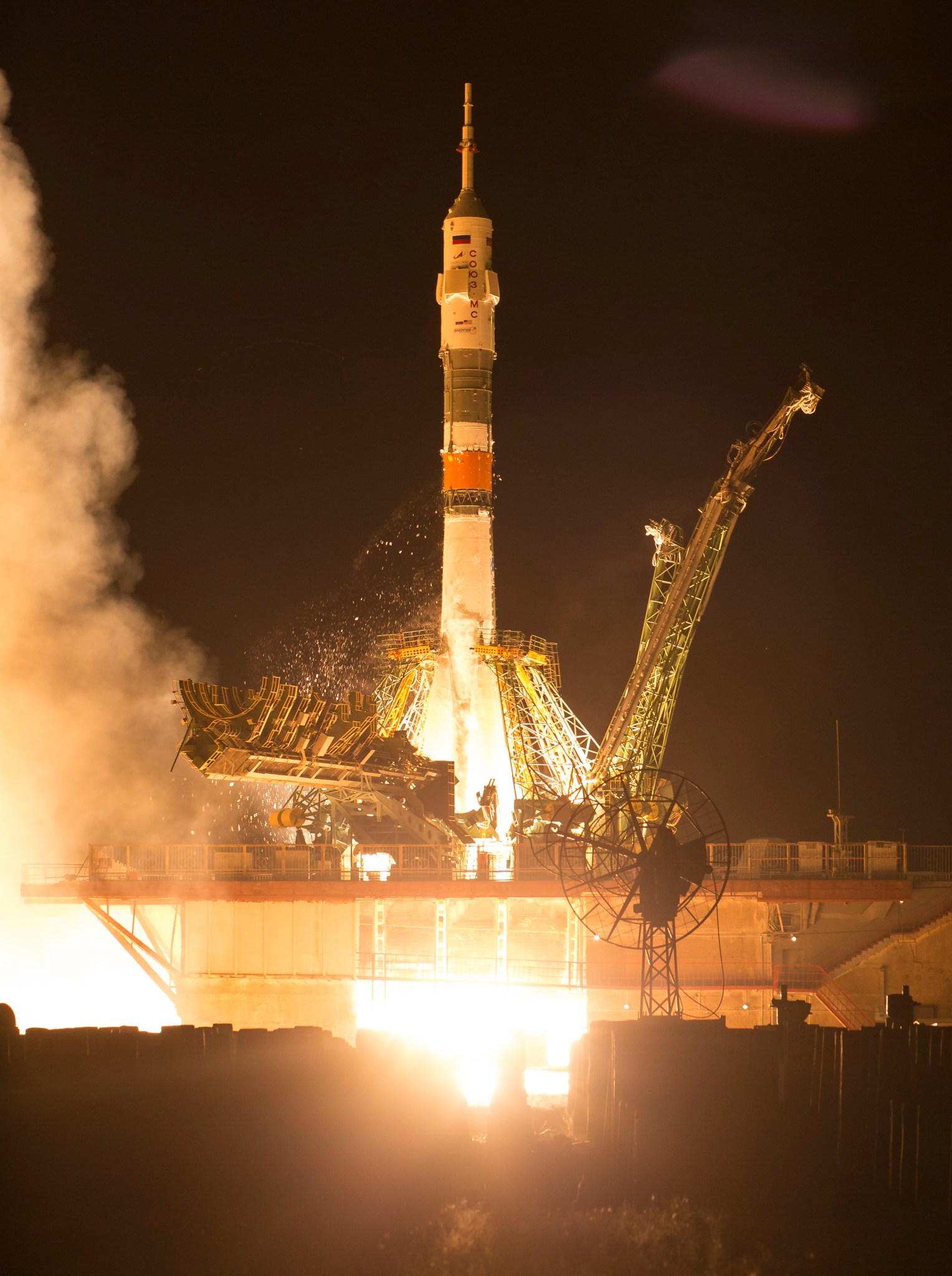 Soyuz MS-13 rocket launches with Expedition 60 crew