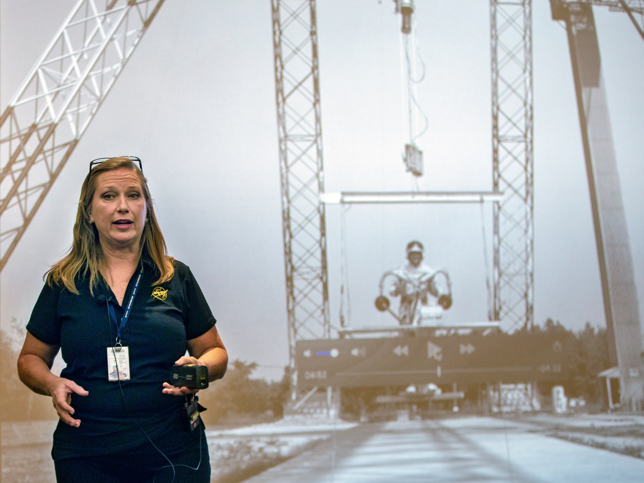 Jones discussed the LandIR's time as the Lunar Landing Research Facility, which served as training for Apollo astronauts.