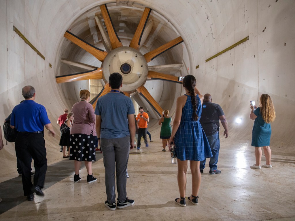 2019 Modsim teachers in the 14x22 wind tunnel