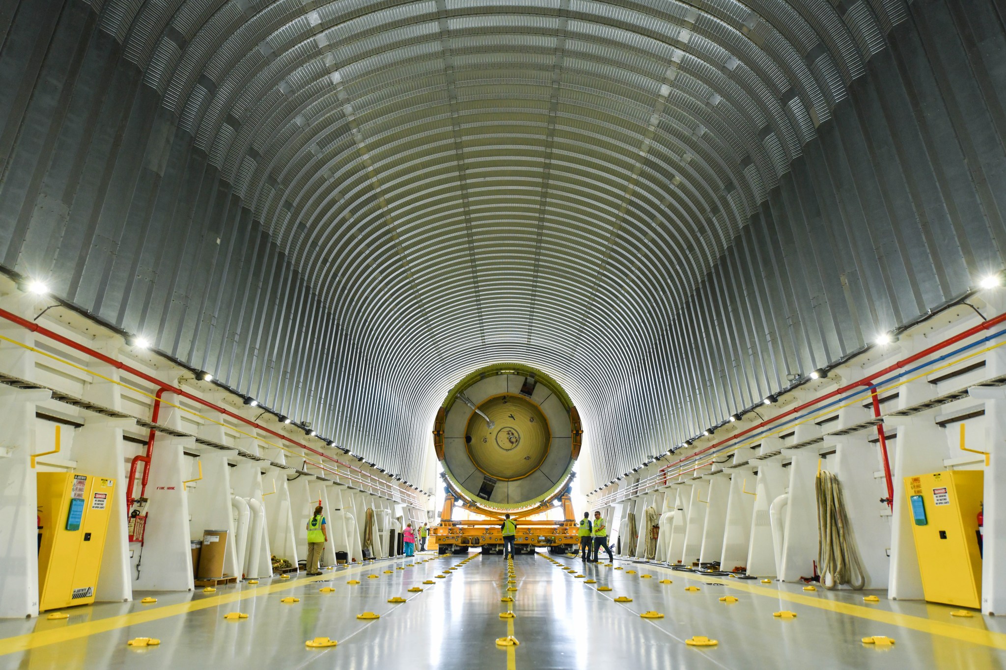 NASA’s Space Launch System loaded onto NASA’s Pegasus barge