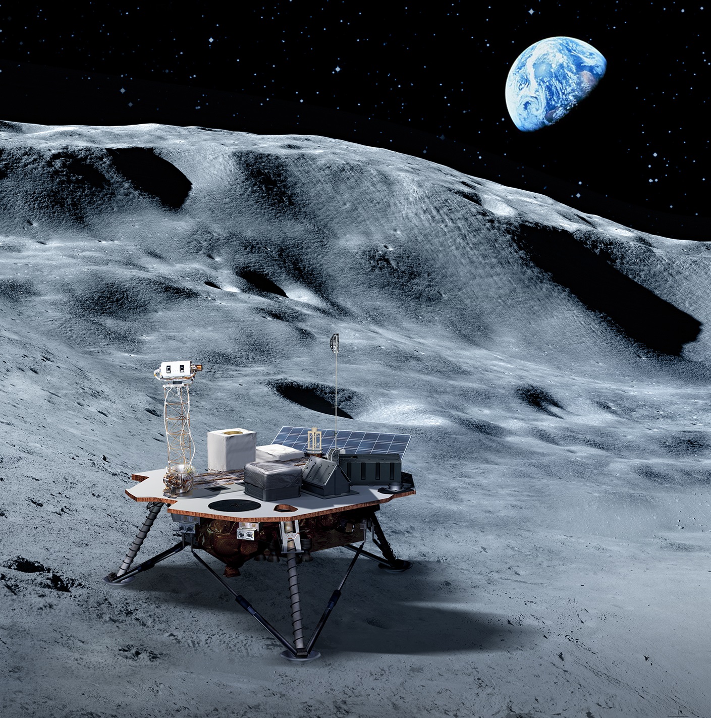 Commercial landers will carry NASA-provided science and technology payloads to the lunar surface