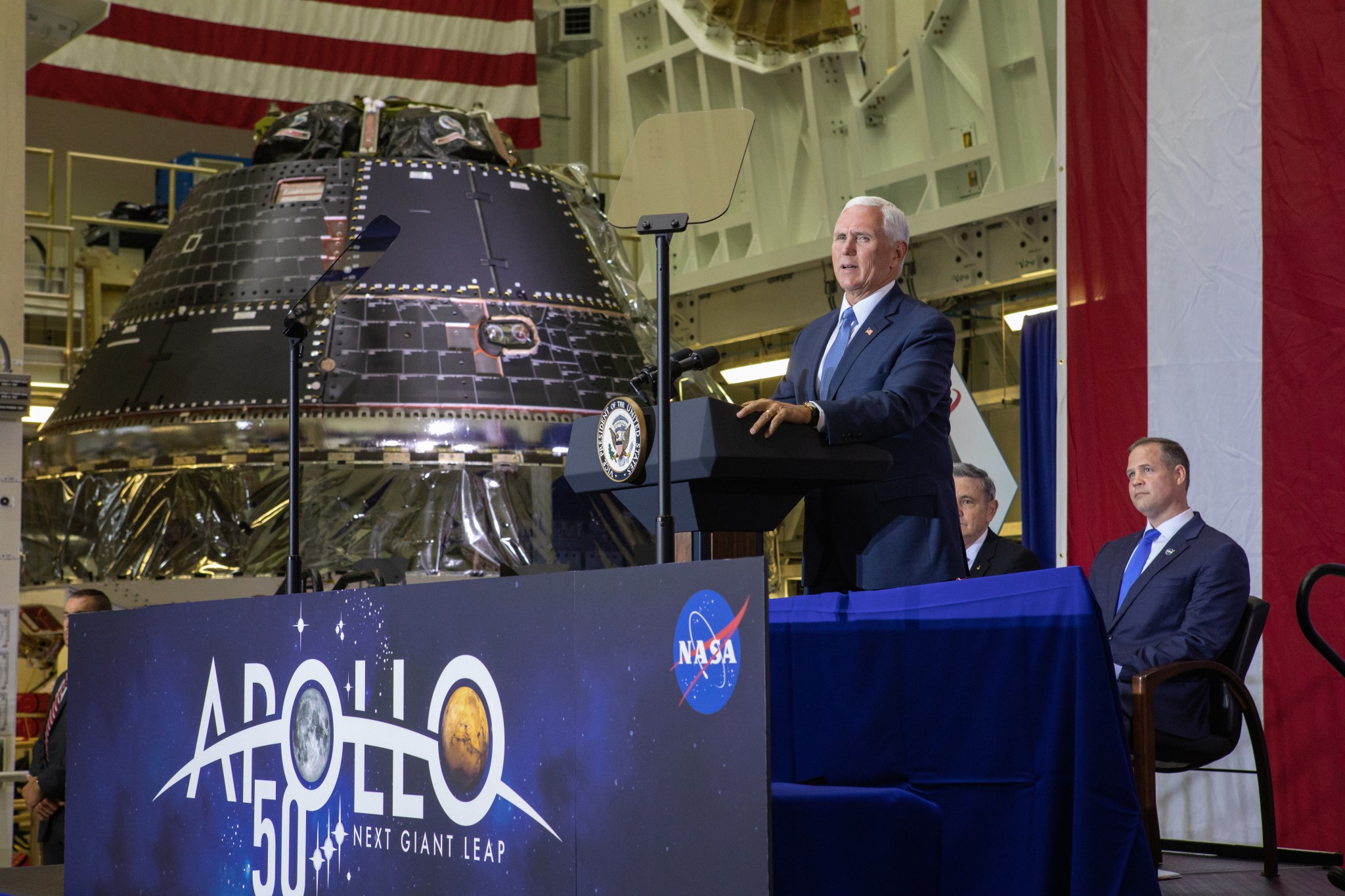 Mike Pence speaking at Kennedy Space Center July 20, 2019