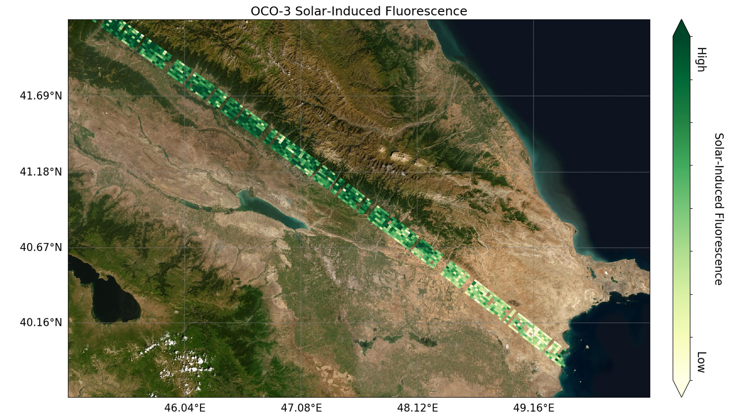 Data maps from OCO-3