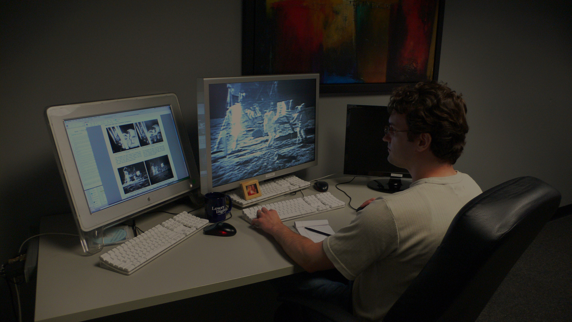 Patrick Edquist, Project Manager of the Apollo 11 restoration at Digital Lowry, Burbank California.
