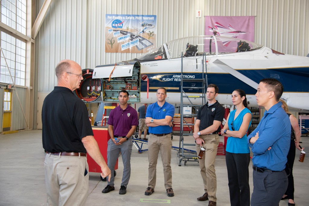 NASA?s 2017 astronaut candidates toured aircraft hangar at Armstrong Flight Research Center, in Southern California.