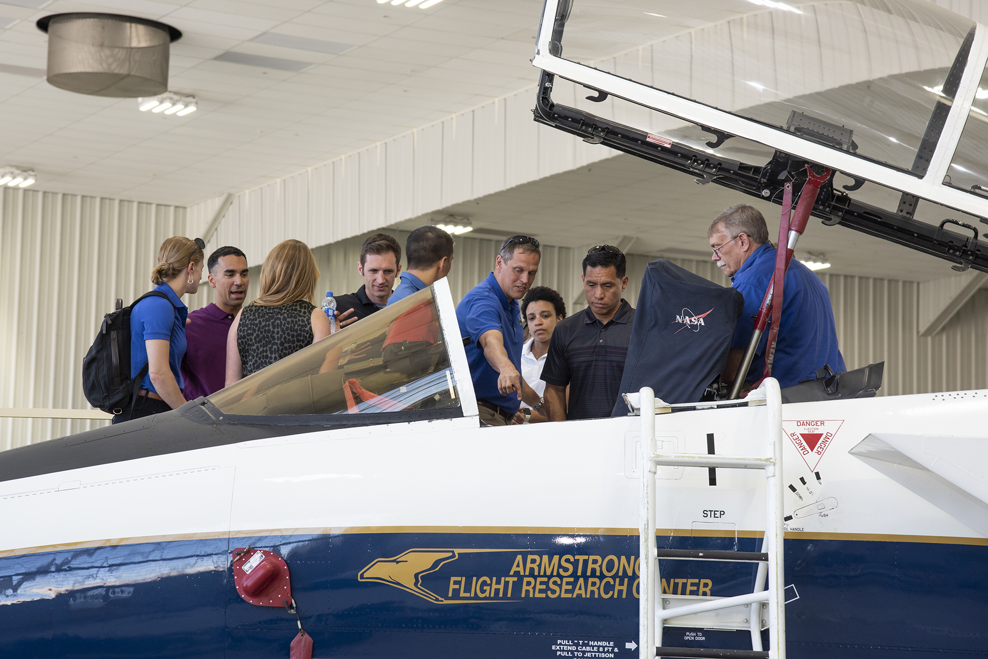 NASA?s 2017 astronaut candidates toured aircraft hangar at Armstrong Flight Research Center, in Southern California.