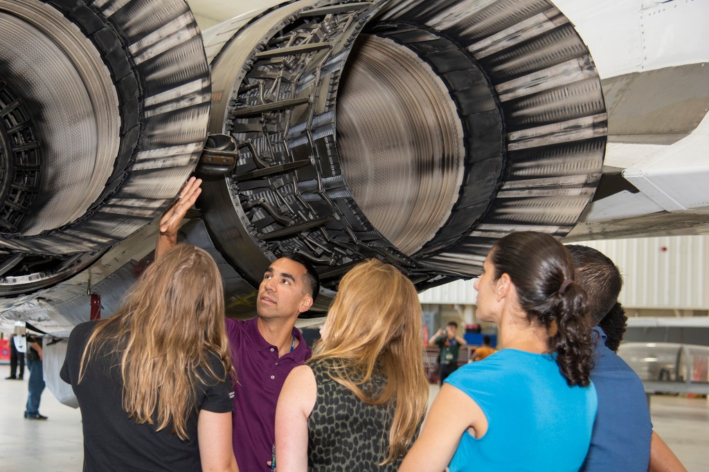 NASA's 2017 astronaut candidates toured aircraft hangar at Armstrong Flight Research Center, in Southern California.