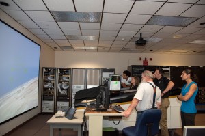 NASA?s 2017 astronaut candidates practice flying in an F-18 aircraft cockpit simulator at AFRC.