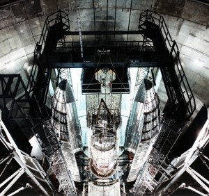 Centaur Standard Shroud inside the SPF vacuum chamber