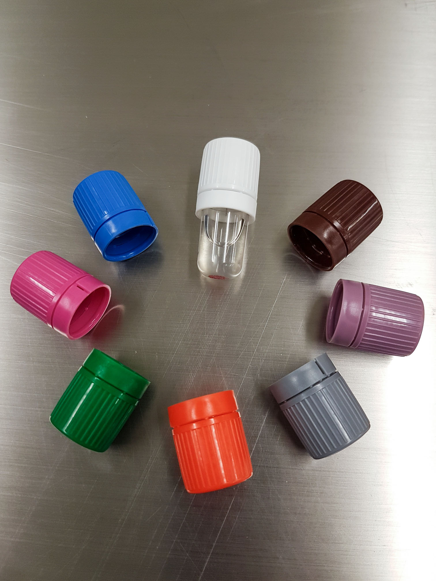 Colored caps distinguish samples for the Amyloid Aggregation investigation