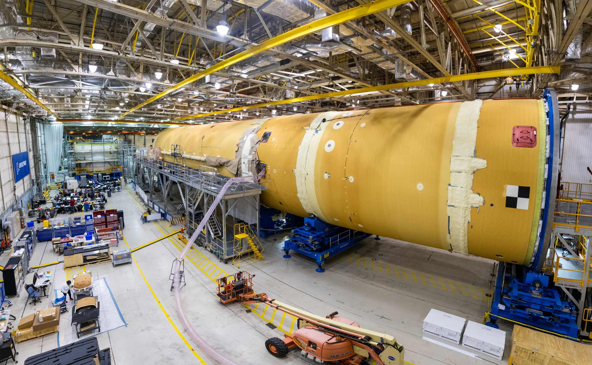first core stage that will help power the agency's Space Launch System