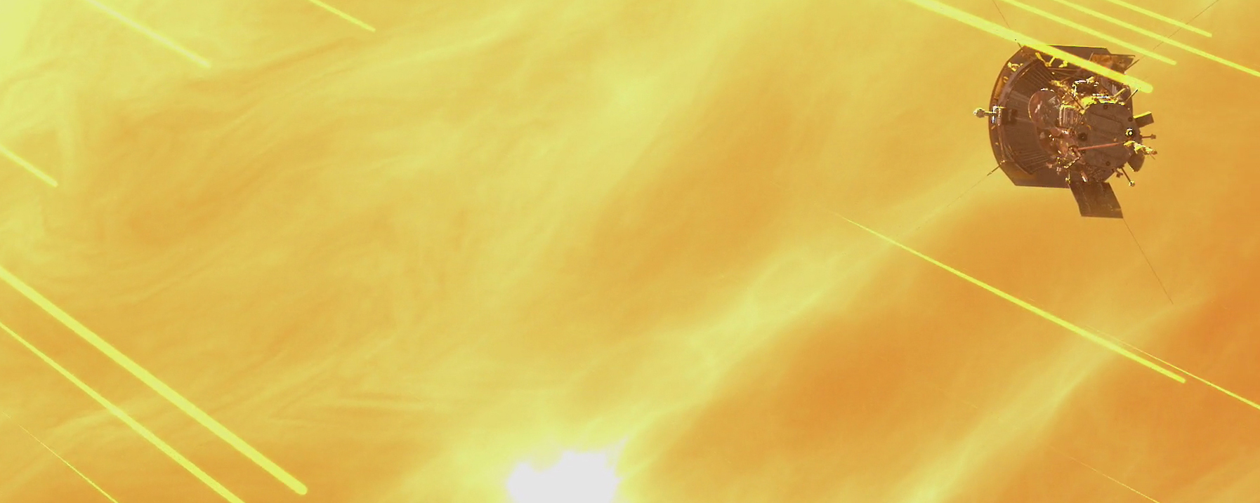 Artist depiction of Parker Solar Probe near Sun