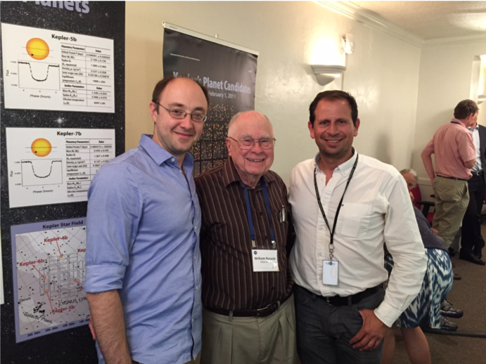 Rus Belikov, Bill Borucki (Principal Investigator of the Kepler mission), and Eduardo Bendek