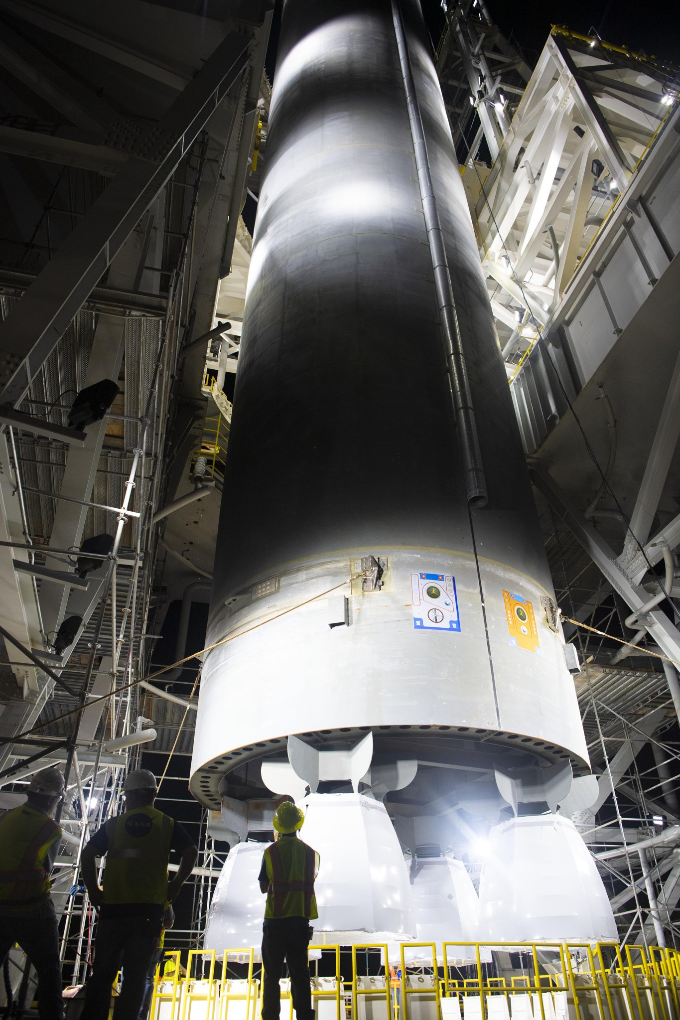 The installation of the core stage pathfinder 