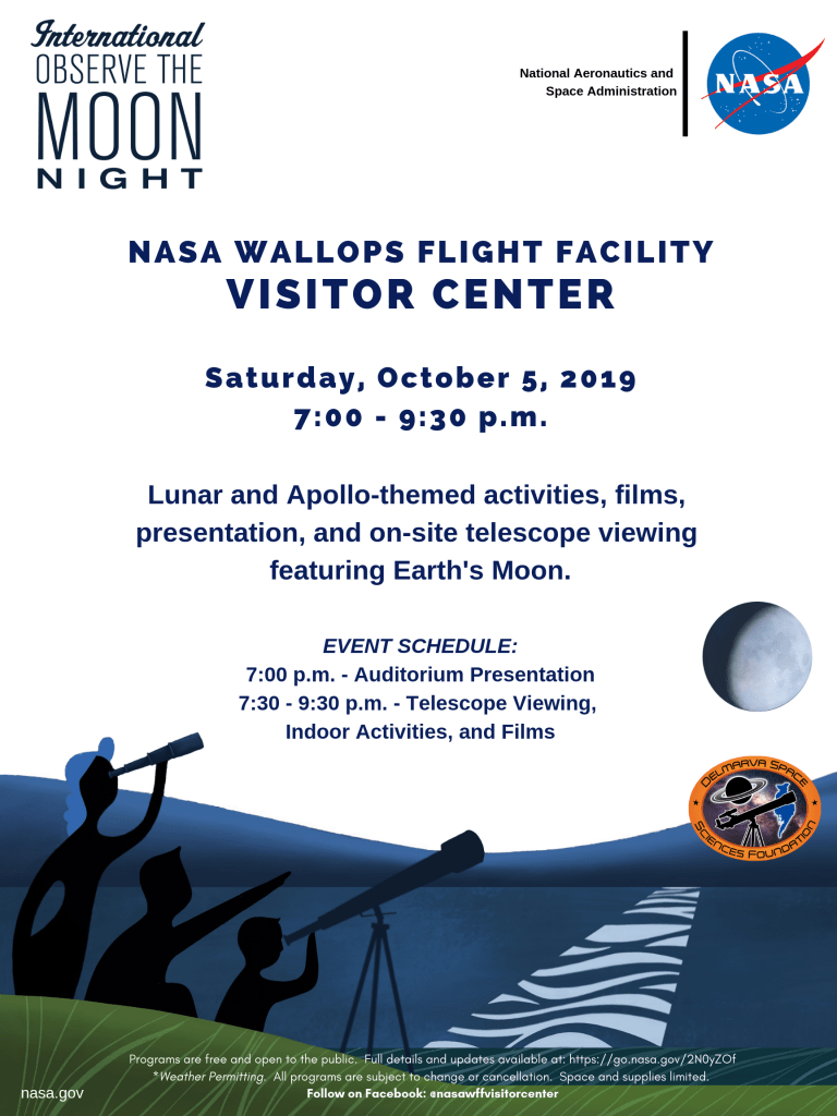 International Observe the Moon Night October 5 at NASA Visitor Center