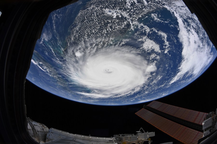 Astronaut Christina Koch of the International Space Station captured this image of Hurricane Dorian outside the space stationâs windows the morning of Sept. 2, 2019. Credit: NASA