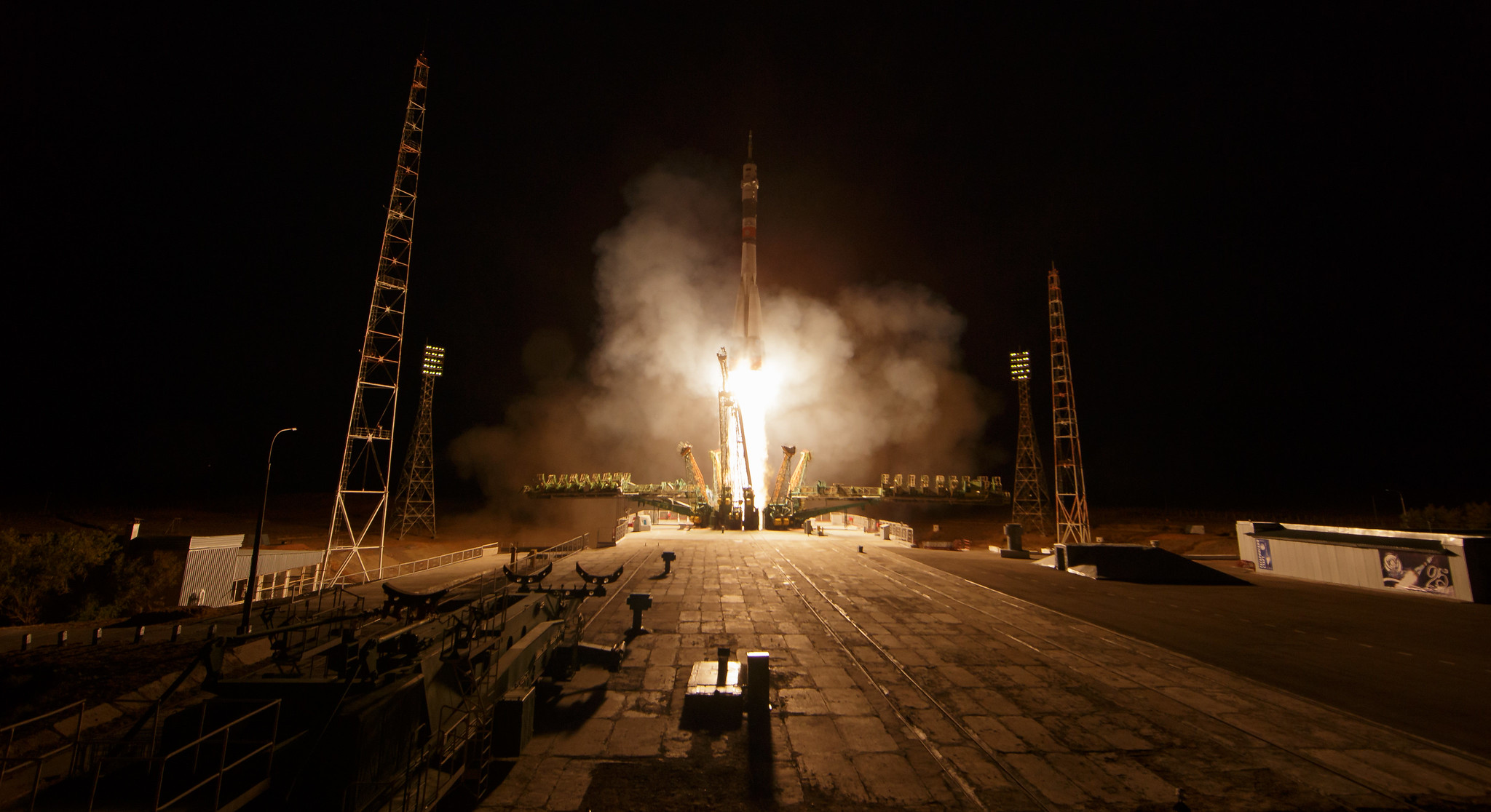 Soyuz MS-15 spacecraft carrying Expedition 61 crewmembers