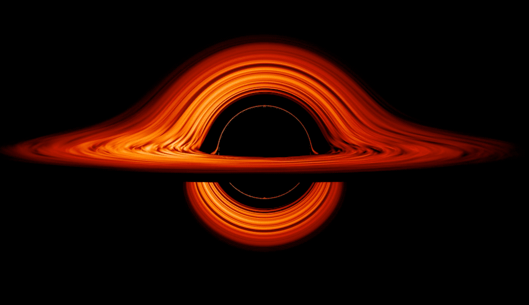 animated visualization of a black hole