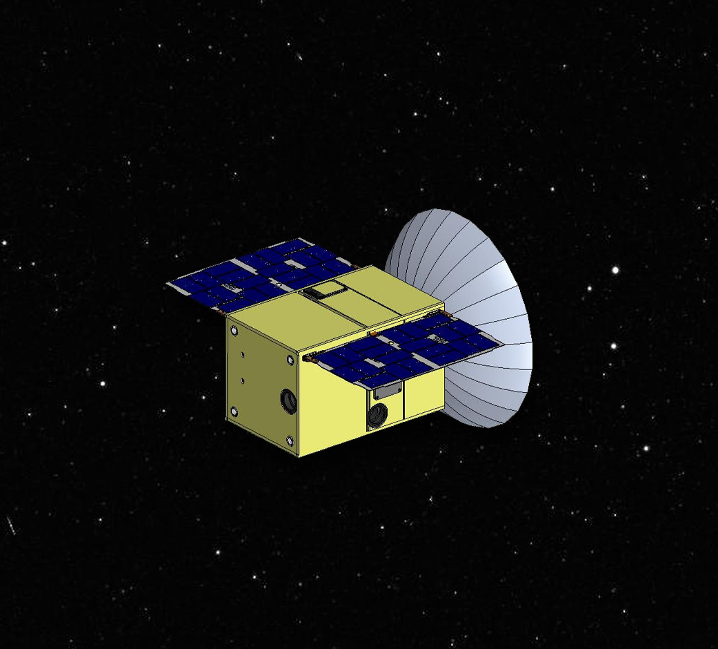 Illustration of the Cislunar Autonomous Positioning System Technology Operations and Navigation Experiment (CAPSTONE).