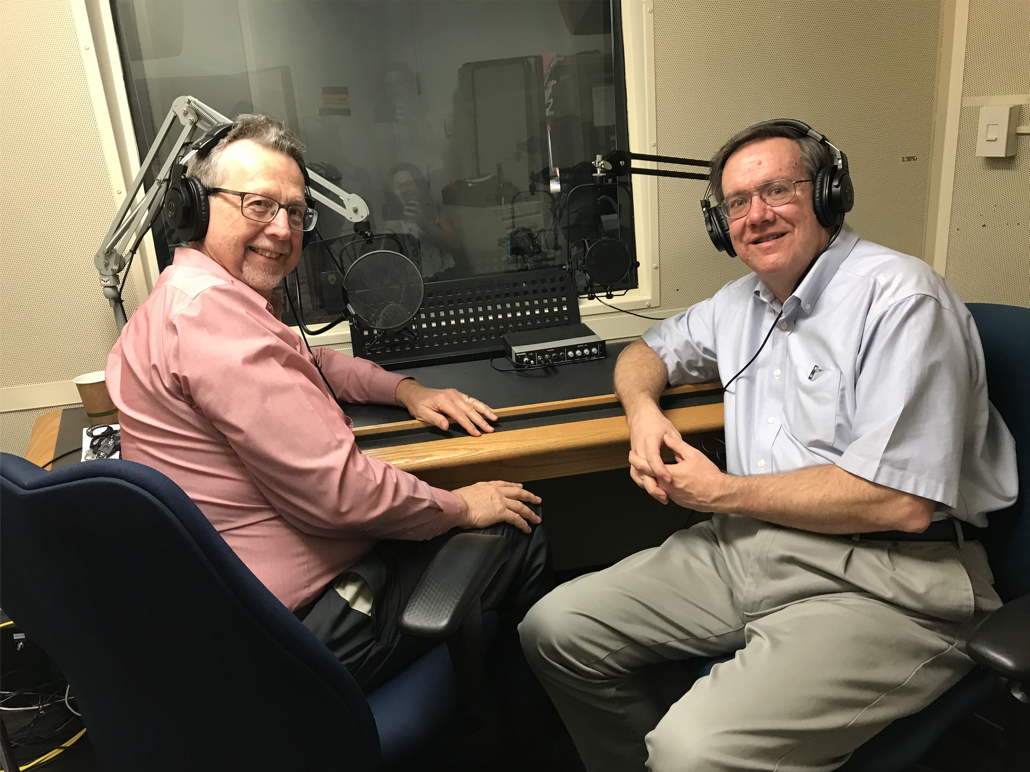 NASA's Jim Green, left, with planetary scientist Walter Kiefer.