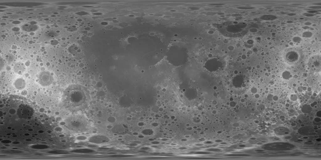 map with craters in monochrome