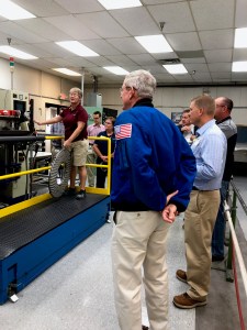 Retired NASA astronaut Col. William “Bill” McArthur, along with NASA and Northrop Grumman personnel
