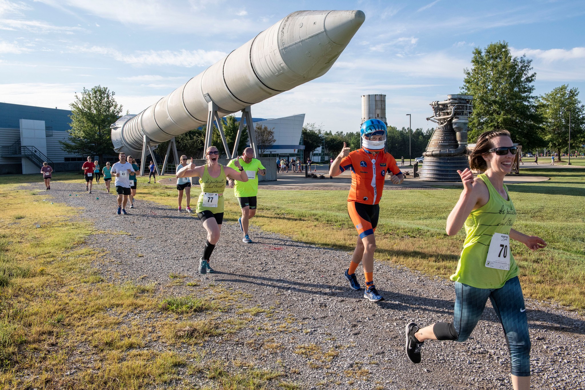 Racers keep track of whether they’re beating the station by tracking the designated pace setter, Stan the Station.