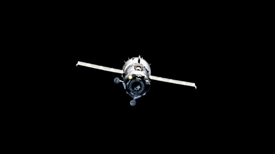 The unpiloted Soyuz MS-14 spacecraft