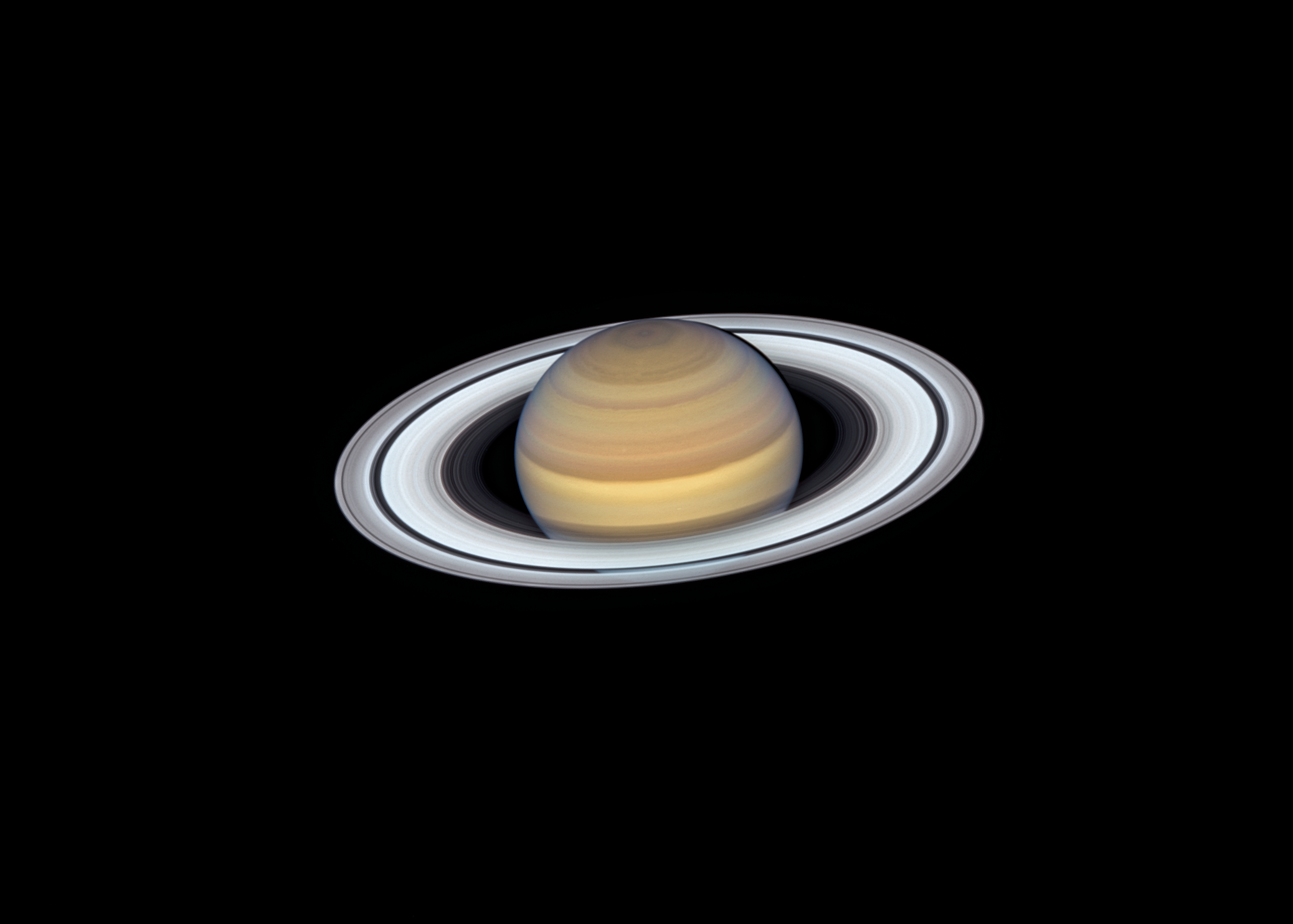 In Saturn's Rings - In recognition of Earth Day 50th, always beautiful even  in troubled times. Frame from the film. Source images from Himawari 8/JMA,  NASA/Hubble/Mellinger | Facebook